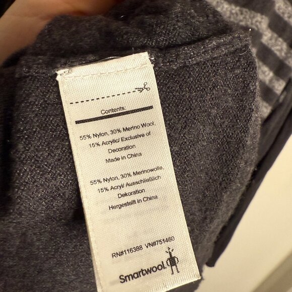 Smartwool Men's Large Gray wool Merino  Long Sleeve Pattern Sweater - Picture 5 of 6